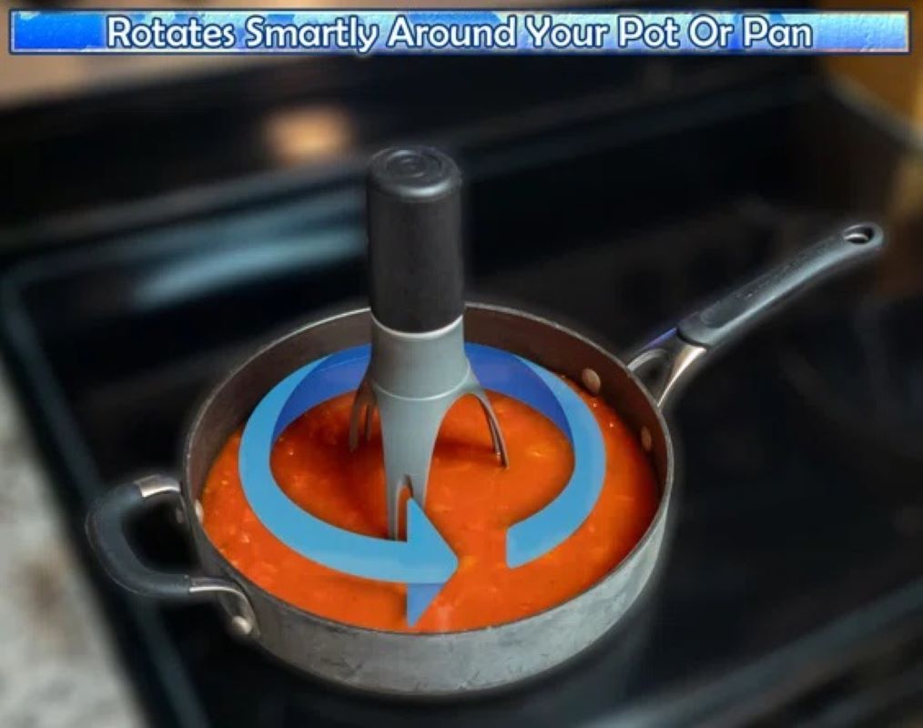 Automated stirrer makes cooking effortless, food, cooking, This automatic  stirrer stirs your food so you don't have to constantly check it 😋Buy it  here